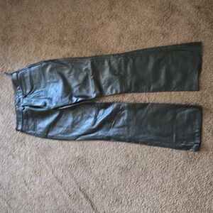 Black Leather Pants w/back pockets.